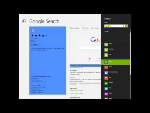 How to create Microsoft account and install Google search for Windows 8