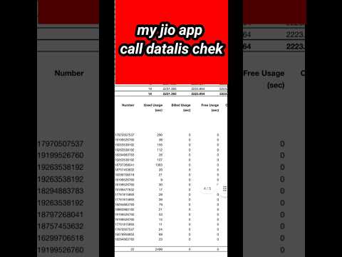 my jio app call history check