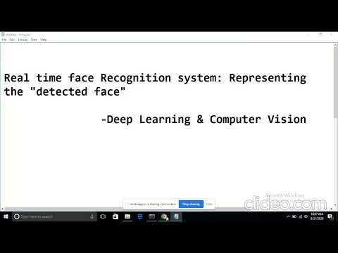Representing the Recognised face in Box (Face recognition Project) 2020: