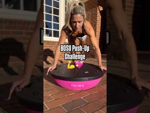 Push up clap challenge 💪👏 Try this out next time you're doing push-ups #bosu #pushups #balance