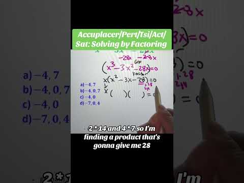 Sat/Accuplacer: Solve by factoring!☝🏾🔥 #maths #mathematics #fyp #algebra #precalculus