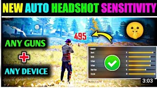 Best Sensitivity For Free Fire🔥| New Headshot Sensitivity Settings | New Sensitivity Free Fire