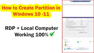 How to Create Partition in Windows RDP or Local Computer 2024
