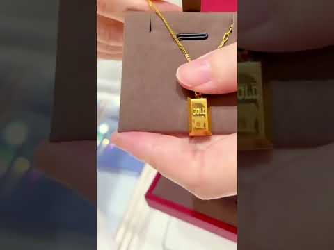 "Gold Bar Pendant Necklace | Luxury Jewelry Design USA" #Gold jewelry #Luxury necklace #USA fashion