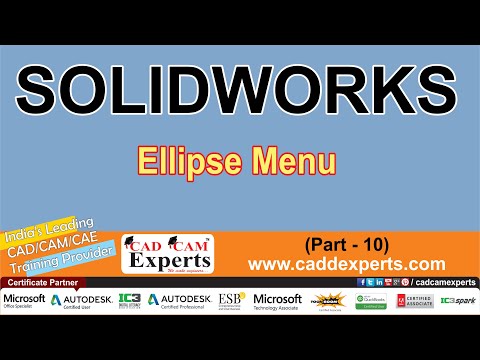 (Part-10) SolidWorks 2014 Tutorial  Ellipse Menu