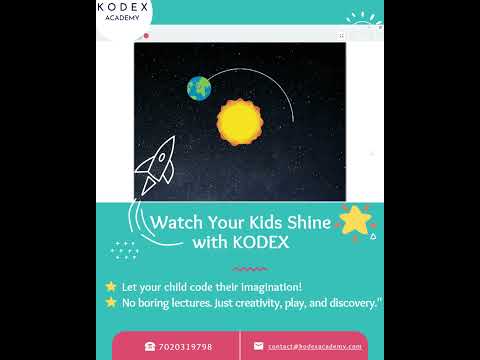 Scratch - Solar system animation (Earth is rotating around Sun)  Kodex Academy #education #learning