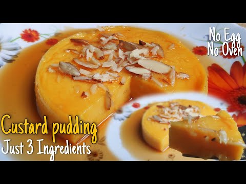 Easy Caramel Custard Pudding Recipe | Caramel Pudding | Custard Bread Pudding| 3 Ingredients Pudding