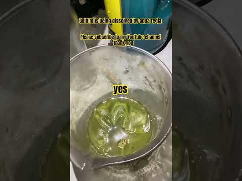 Gold Foils dissolving in Aqua Regia