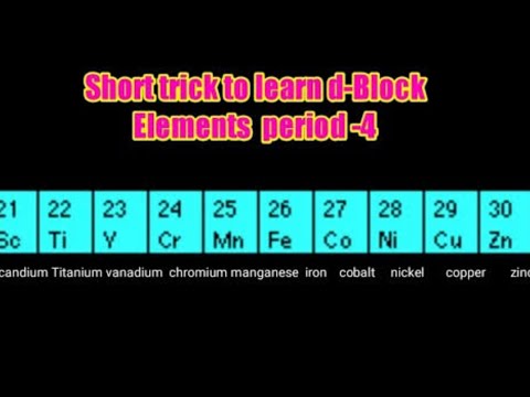 Periodic Table d block elements Trick #periodictabletricks #dblockelements #trick #neet