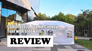 COBIZI 10x30 Pop Up Canopy Tent Review: Ideal for Events (2025)