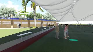 Lawn Bowls - Aspley Memorial Bowls Club - 'Dome' Fabric roof structure covering one lawn bowls green