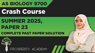 May/June 2025 Paper 23 SOLVED | AS Level Biology 9700