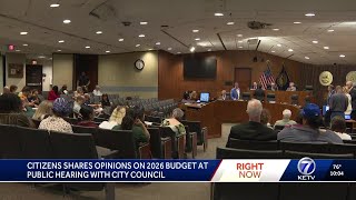 Citizens share opinion on 2026 budget with city council