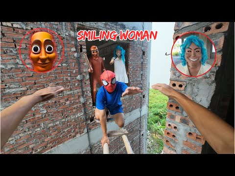SPIDER-MAN Bros ESCAPING TUNG TUNG SAHUR & SMILING WOMAN in ABANDONED HOUSE ( Horror POV Story )