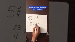 Dividing Mixed Numbers and Fractions #math #fractions #mathlesson #teachersofyoutube #divide