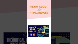 Basics of HTML and CSS #shortsvideo