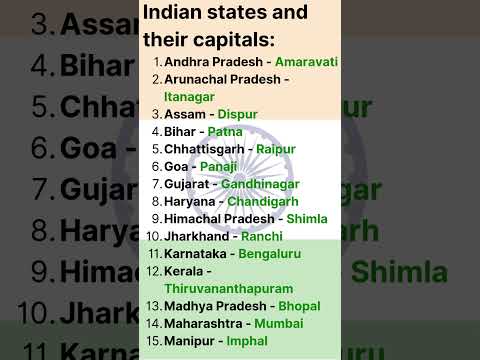 Capitals of Indian states #capital #states  #indianstates
