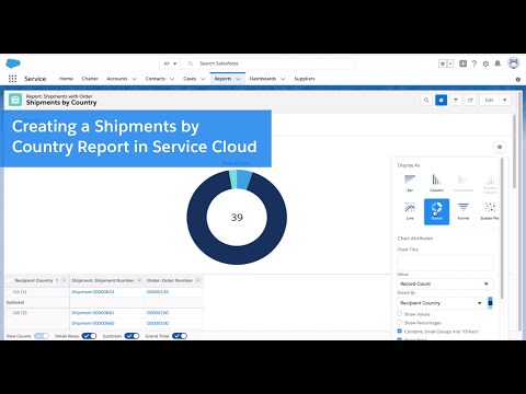 Creating Reports in Salesforce Service Cloud   Creating a Shipments by Country Report