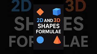 📏 2D 3D Shapes All Formulas | Fast Tricks for Exams 🚀 #MathsTricks #BoardExam2025 #Geometry