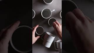 Handmade cups #pottery #ceramics #poterie #ceramicstudio #handmade #tableware #dinnerware #wabisabi