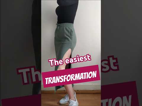 ✨ Joggers Pants to Maxi Skirt ✨ DIY Thrift Flip clothes #fashionstyle #sewinghacks #upcycling #diy