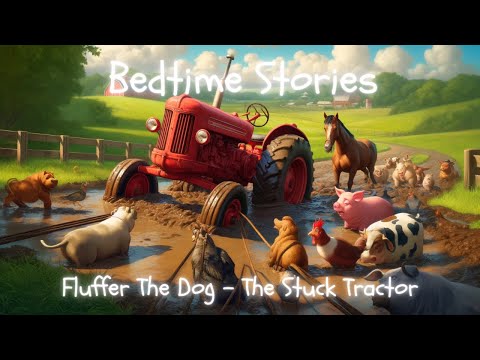Bedtime Audio Stories | Fluffer The Dog And Friends - The Stuck Tractor | Best Kids Moral Tales