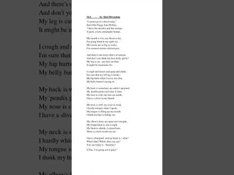 Sick by Shel Silverstein| English day competition 2023| grade 10| poetry recitation