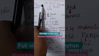 Short tricks for MORPHOLOGY OF FLOWERING PLANTS PART1 NEET Class11 #neettricks #neetshorttrick #neet