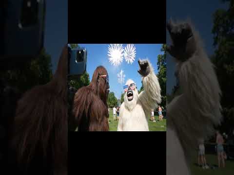 Bigfoot vlogs with yeti on 4th of july #ai #aivideo #aigenerated #bigfootvlog #yeti #holiday #4th