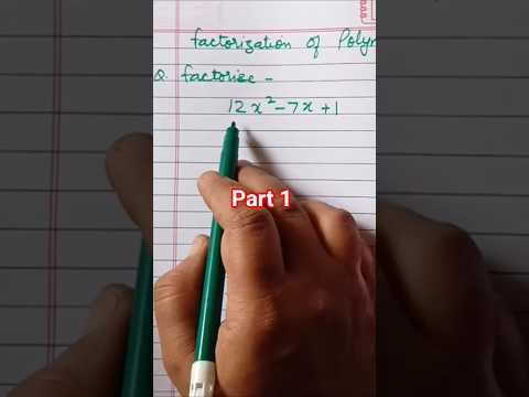 factorise 12x²-7x+1 #mathstricks #factorisation  #cbse #mathsclass10