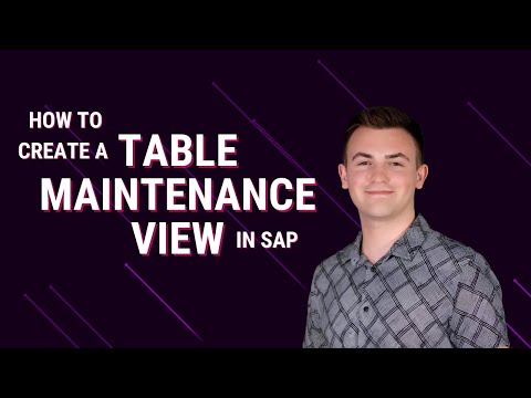 How to create a table maintenance view in SAP?