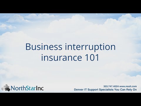 Business Interruption Insurance, Data Backup, and Disaster Recovery