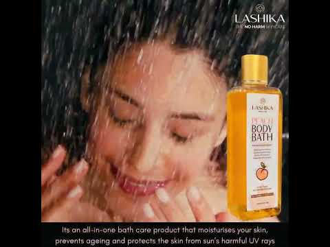 Experience Intense Hydration Every Time You Bath  Lashika Peach Body Bath  Lashika Skincare