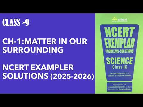 Class9| Science NCERT Exemplar solutions|Ch-1 Matter in our surroundings|#cbseboard #science
