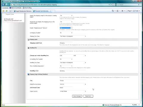 Enabling the Shipping Quote Feature within Pinnacle Cart