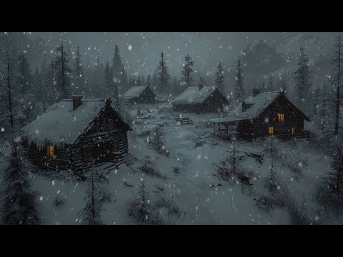 Winter Storm in the Snowy Mountains | Howling Winds Sounds for 1 Night Sleepless | Fall Asleep