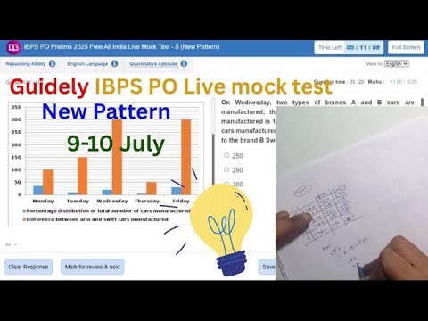 🎯Guidely IBPS PO Live Mock test 📚✍️9-10 July | Share your Score 📝👆| How to attempt mock test 🗒|