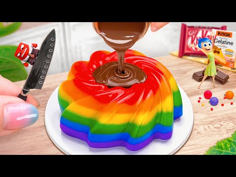 Fresh Rainbow Pudding Jelly Cake 🌈 Satisfying DIY Mini Rainbow Cake Tutorial 🎈 Cake In Wonderland