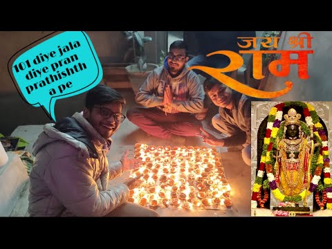 Pran prathishtha pe 101 diye jalaye ghar pe 😀