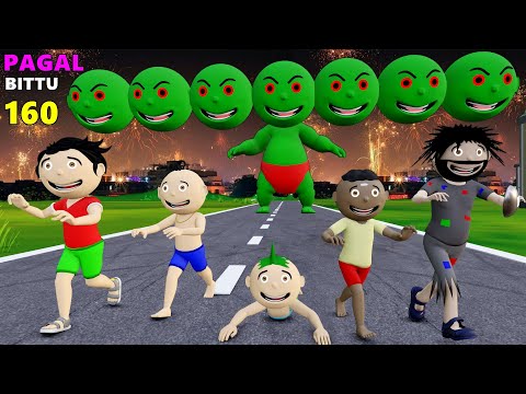 Pagal Bittu Sittu 160 | Chirkut Bana Monster Wala Cartoon | Bittu Sittu Aur Chirkut | Cartoon Video