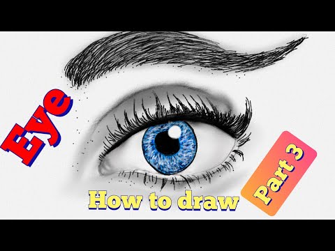 how to draw eye for beginners - part 3 . easy colour eye drawing #mrart
