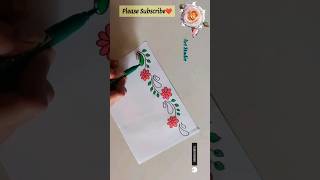 Beautiful Side Border Design😍 Project Work Designs❤️ @shitalartstudio #viral #trending #shorts