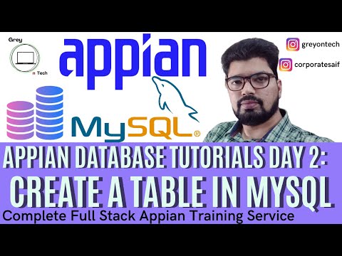 Create a Table in Appian MySQL | Day 2 | Practical Appian Cloud DB  | Database Practical Learning