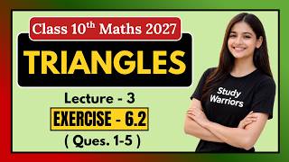 Class 10 Maths | Ch-6 Triangles Ex-6.2 Ques 1-5 🔥 | NCERT Easy Solutions