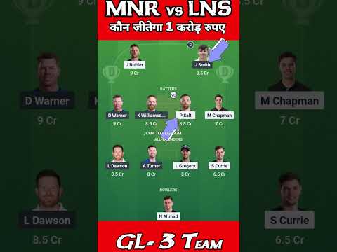 MNR vs LNS Dream11 Prediction MNR vs LNS Dream11 MNR vs LNS Dream11 Team Prediction#dream11predictio