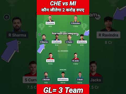 CSK vs MI Dream11 Team Prediction| CHE vs MI Dream11 Prediction|CSK vs MI Today Match Prediction