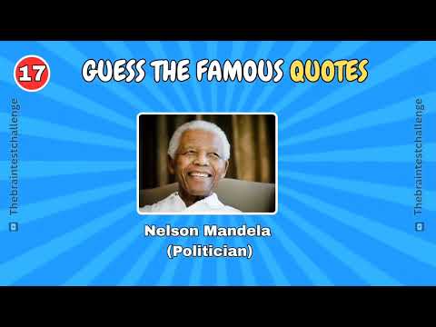Who Said It? Famous Quotes Quiz | Guess the Person Behind the Quote#quote#challenge#quiz