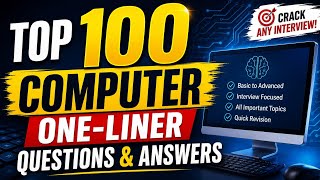Top 100 Computer Questions Asked in Exams | One-Liner Questions & Answers