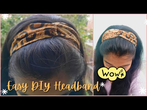How To Make Cross Hair Band Using Old Clothes| Hair Band Making At Home| Beautiful Handmade Hairband