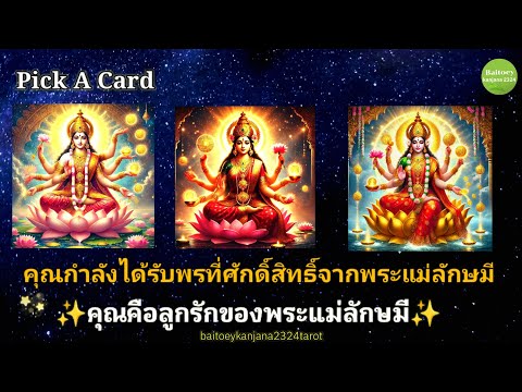 Pick A Card 🧿✨พรที่คุณจะได้รับจากพระแม่ลักษมี💓คุณคือลูกรักแม่ลักษมี 🍀✨🔮#ดูดวงไพ่ยิปซี #tarotreading